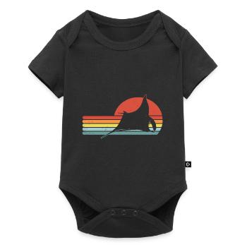 Manta Ray Retro Vintage Manta Ray Lover - Body à manches courtes Premium Bébé - noir - Devant