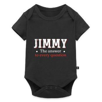 Jimmy The Answer To Every Question - Baby Premium short-sleeve bodysuit - black - Front