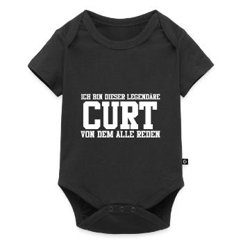 Curt Name Design - Baby Premium Kurzarmbody - Schwarz - Vorne