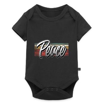 Peace - Baby Premium short-sleeve bodysuit - black - Front