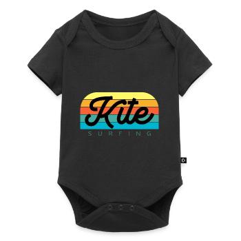 Kitesurfing Kitesurf Kitesurfer Kiteboard - Baby Premium short-sleeve bodysuit - black - Front