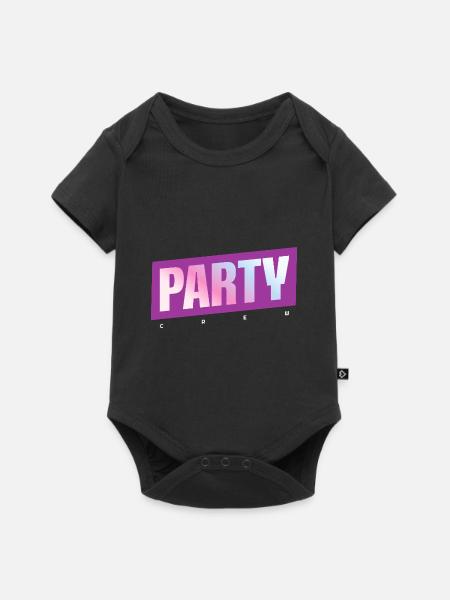 Party Crew - Baby Premium Kurzarmbody - Schwarz
