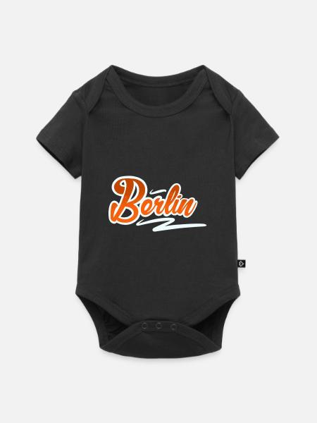 Berlin - Baby Premium Kurzarmbody - Schwarz