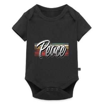 Peace - Baby Premium short-sleeve bodysuit - black - Front