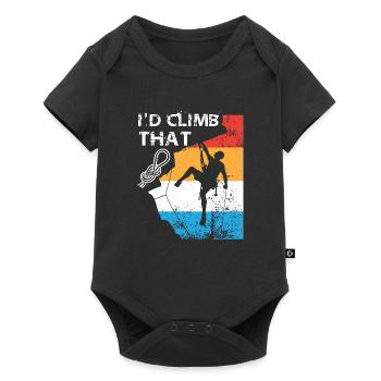 I'd climb that - hiking climbing gift - Baby Premium short-sleeve bodysuit - black - Front