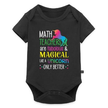Math Teachers are fabolous & magical like unicorn - Body à manches courtes Premium Bébé - noir - Devant