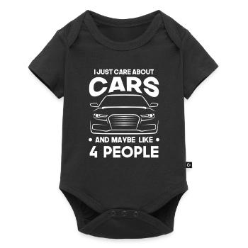 I just care about Cars and maybe like 4 People - Body à manches courtes Premium Bébé - noir - Devant
