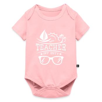 Teacher off Duty - fun school - Body à manches courtes Premium Bébé - rose - Devant