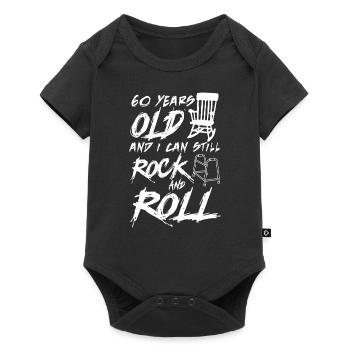 60 Years old and i can still Rock and Roll - Baby Premium short-sleeve bodysuit - black - Front