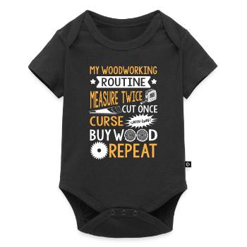 My Woodworking Routine - Body à manches courtes Premium Bébé - noir - Devant