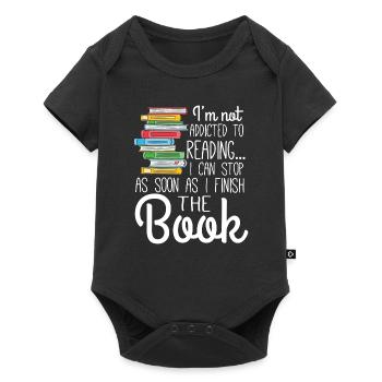 I'm not addicted to Reading - Baby Premium short-sleeve bodysuit - black - Front