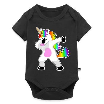 Dabbing Licorne Dab Unicorn Idée cadeau - Body à manches courtes Premium Bébé - noir - Devant