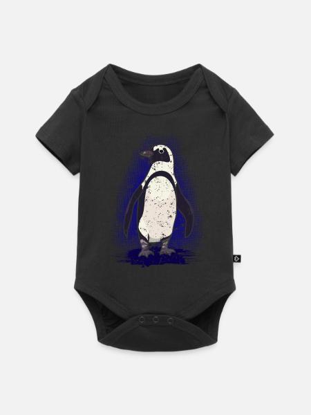 Pinguin - Baby Premium Kurzarmbody - Schwarz