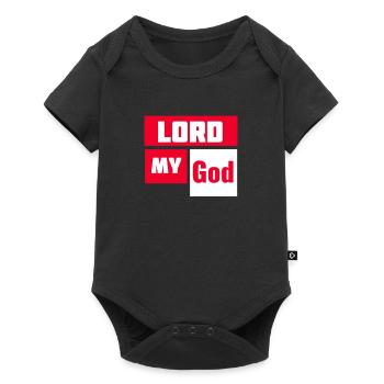 Herr mein Gott Lord my God - Baby Premium short-sleeve bodysuit - black - Front