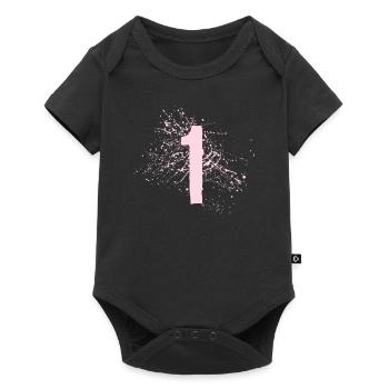 1 one - Baby Premium short-sleeve bodysuit - black - Front