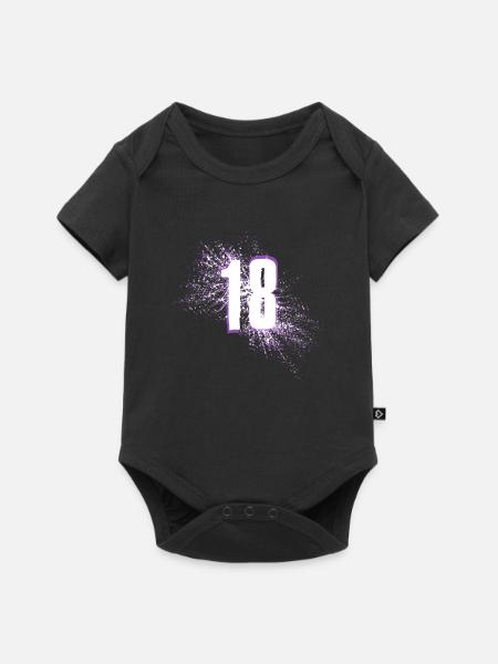 18 anniversaire, 18e anniversaire, année, - Body à manches courtes Premium Bébé - noir