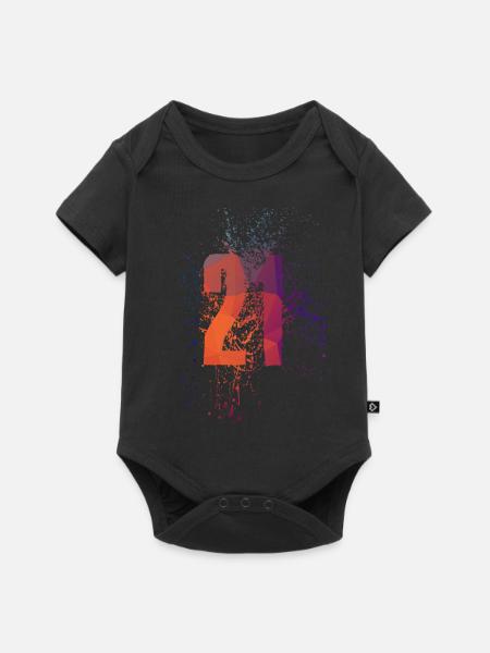 21st birthday - Baby Premium short-sleeve bodysuit - black