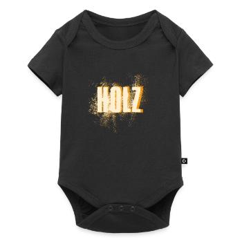 Holz - Baby Premium Kurzarmbody - Schwarz - Vorne