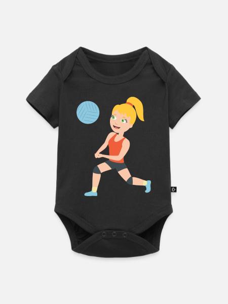 volleyball Spielerin - Baby Premium Kurzarmbody - Schwarz