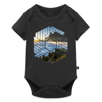 Dolomites paysage de montagne Design graphique - Body à manches courtes Premium Bébé - noir - Devant