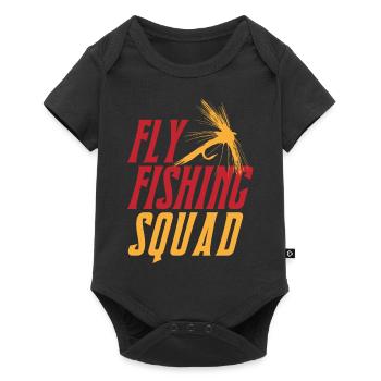 Équipe de pêche Pêche à la mouche - Body à manches courtes Premium Bébé - noir - Devant