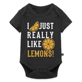 Citation ironique Citrons Limonade aux fruits - Body à manches courtes Premium Bébé - noir - Devant