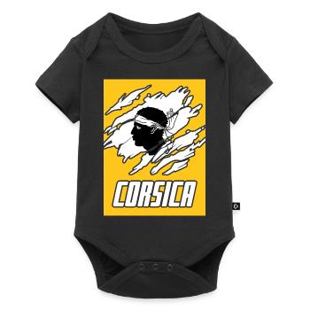 Île de Corse - Body à manches courtes Premium Bébé - noir - Devant