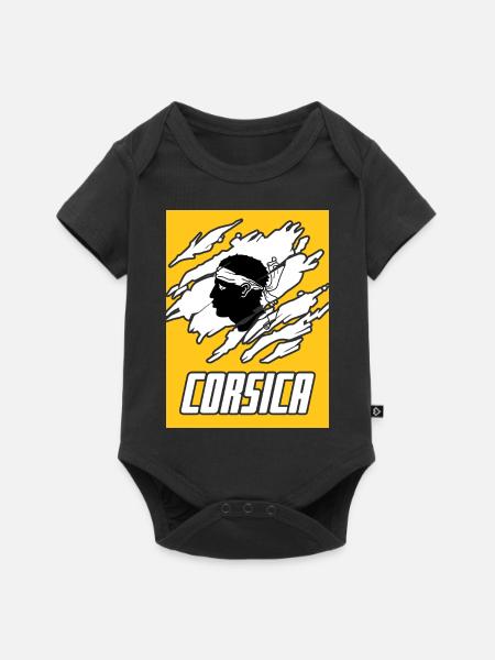 Korsika Insel - Baby Premium Kurzarmbody - Schwarz