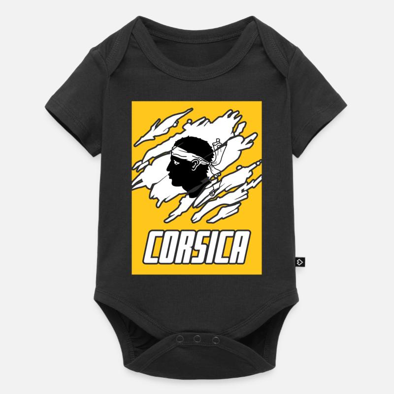 Île de Corse - Body à manches courtes Premium Bébé - noir