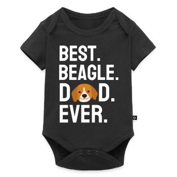 Best Beagle Dad Dogs Father's Day Gift Beagle - Baby Premium short-sleeve bodysuit - black - Front