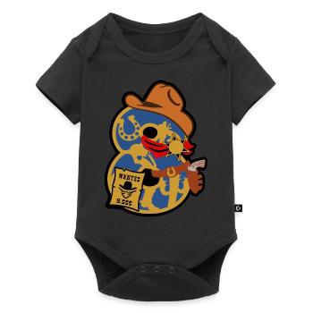 Cowboy 8. Geburtstagsparty Nummer 8 - 8 Jahre - Baby Premium Kurzarmbody - Schwarz - Vorne