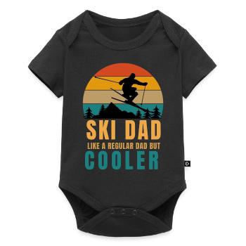 ski dad like regular dad but cooler - Baby Premium short-sleeve bodysuit - black - Front