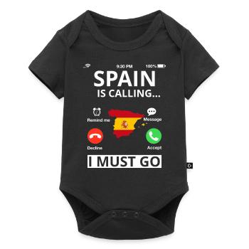 Espagne Drapeau espagnol Drapeau espagnol Je dois y aller - Body à manches courtes Premium Bébé - noir - Devant