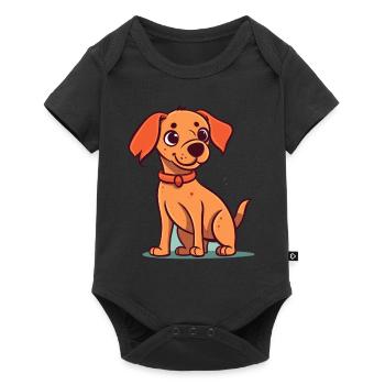 Cute dog design for dog owners - Baby Premium short-sleeve bodysuit - black - Front