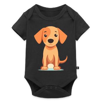 Cute dog design for dog owners - Baby Premium short-sleeve bodysuit - black - Front