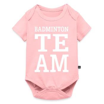 Équipe de badminton Mannschaft - Body à manches courtes Premium Bébé - rose - Devant