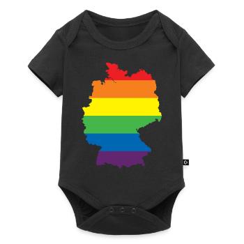 Rainbow Connection Embrace, Happy Pride - Baby Premium Kurzarmbody - Schwarz - Vorne
