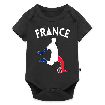 Gift idea Football Supporter France - Baby Premium short-sleeve bodysuit - black - Front