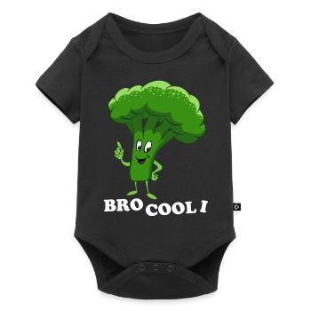 Bro Cool I - Broccoli, Vegetables, Vegetarian, Vegan - Baby Premium short-sleeve bodysuit - black - Front