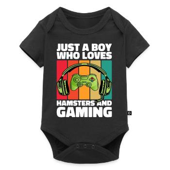 Gamer and Hamsters: Video Games and Infinite Energy - Baby Premium short-sleeve bodysuit - black - Front