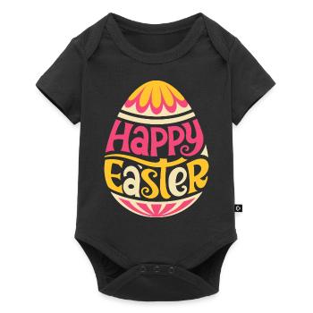 Happy Easter - Easter Bunny - Easter Egg - Gift - Baby Premium short-sleeve bodysuit - black - Front