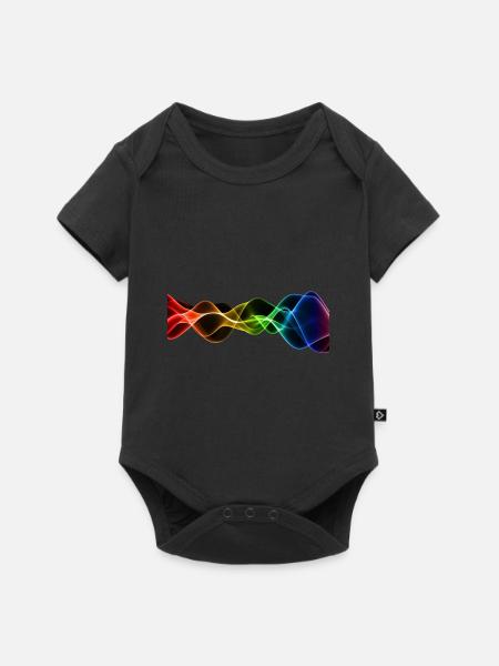 Frequenz Vibration Schwingungen Hertz - Premium kortærmet baby-body  - sort