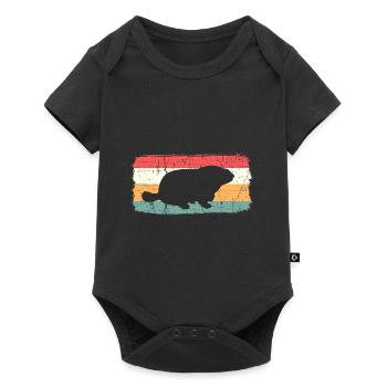 Vintage Groundhog Spring Animal Woodchuck Gift - Baby Premium short-sleeve bodysuit - black - Front