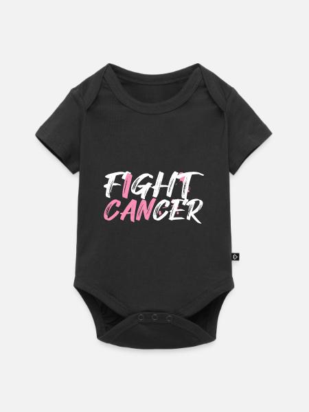 Bekämpfe Brustkrebs Rosa Schleife - Premium kortærmet baby-body  - sort