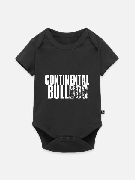 Colorbulls Conti Bulldoggen Continental Bulldogs - Baby Premium Kurzarmbody - Schwarz