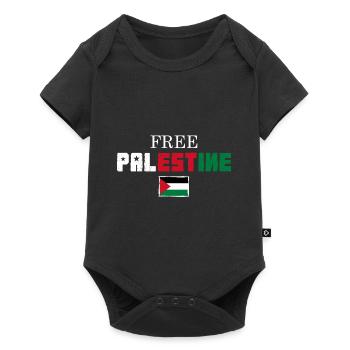 Free palestine - Body à manches courtes Premium Bébé - noir - Devant