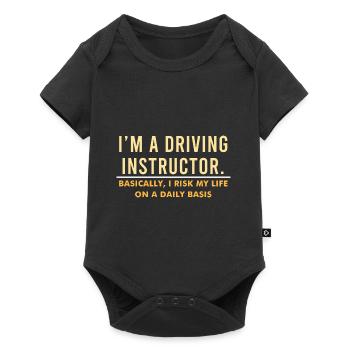 Attention véhicules Personnel d’auto-école Moniteur - Body à manches courtes Premium Bébé - noir - Devant