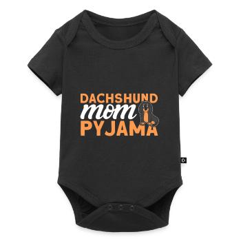 Dackel Dackel Dackel Mama Dackel Haustier - Baby Premium Kurzarmbody - Schwarz - Vorne