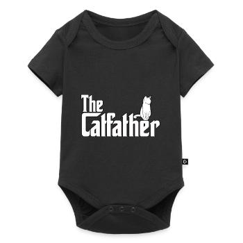Funny Cat Owner Cats Papa Parody Cat - Baby Premium short-sleeve bodysuit - black - Front