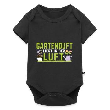 Kleingarten anfänger Gartenduft liegt in der Luft - Baby Premium Kurzarmbody - Schwarz - Vorne